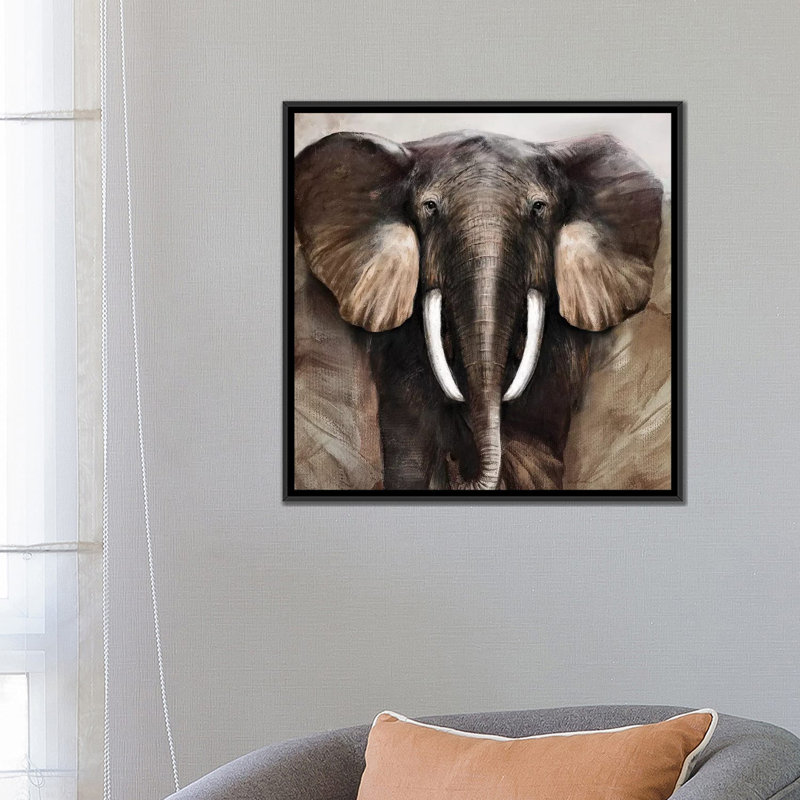 « majestic rencontre », reproduction sur toile, H 18 po x l 18 po x P 1,5 po, Toile avec cadre noir, Pas de tapis
