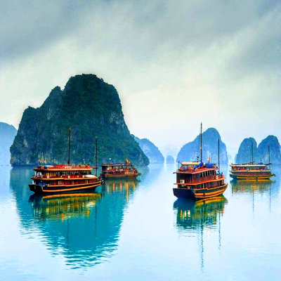 Ha Long Bay, Vietnam by Juan Carlos Fotografia - Wrapped Canvas Print