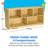 5 Compartment Manufactured Wood Shelving Unit