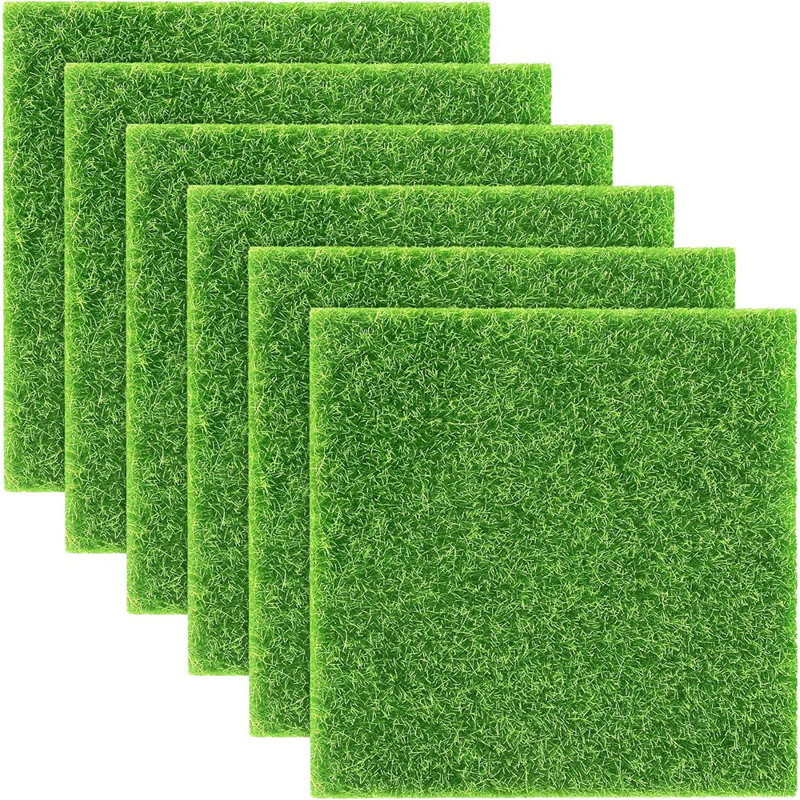 6 pièces de gazon artificiel pour jardin féerique 6 x 6 ...