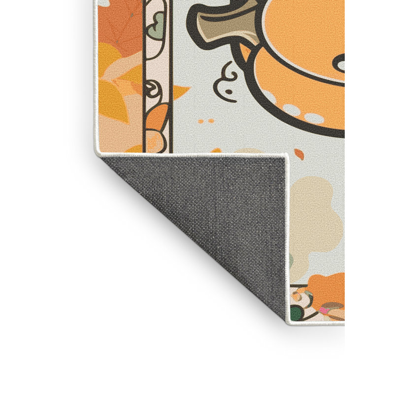 Tapis de vacances d'Halloween The Holiday Aisle®, Rectangulaire 2 pi x 3 pi