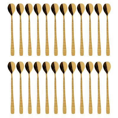 Tigre Ice Tea Spoon - 24 Pieces - Gold