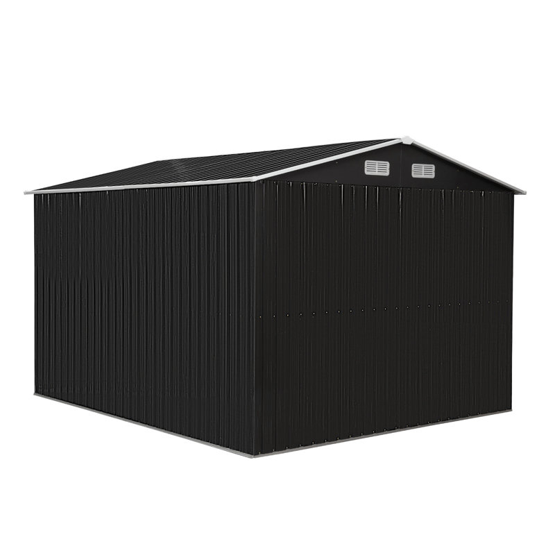 8 pi L 10 pi. D Remise de rangement extérieure en acier galvanisé