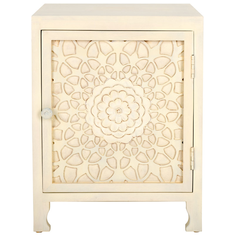 Table de chevet Farrison en blanc délavé