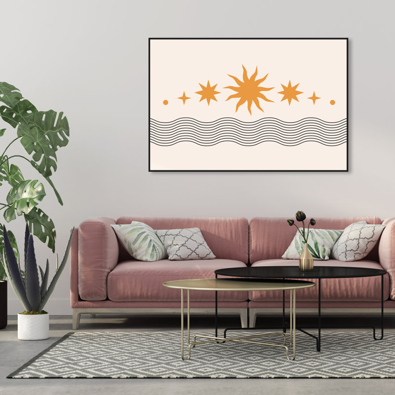 Sun Phases - Impression sur toile, Cadre noir, H 36 po x l 54 po