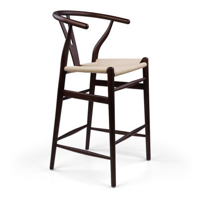 Leonidas Counter Stool with Solid Wood Frame