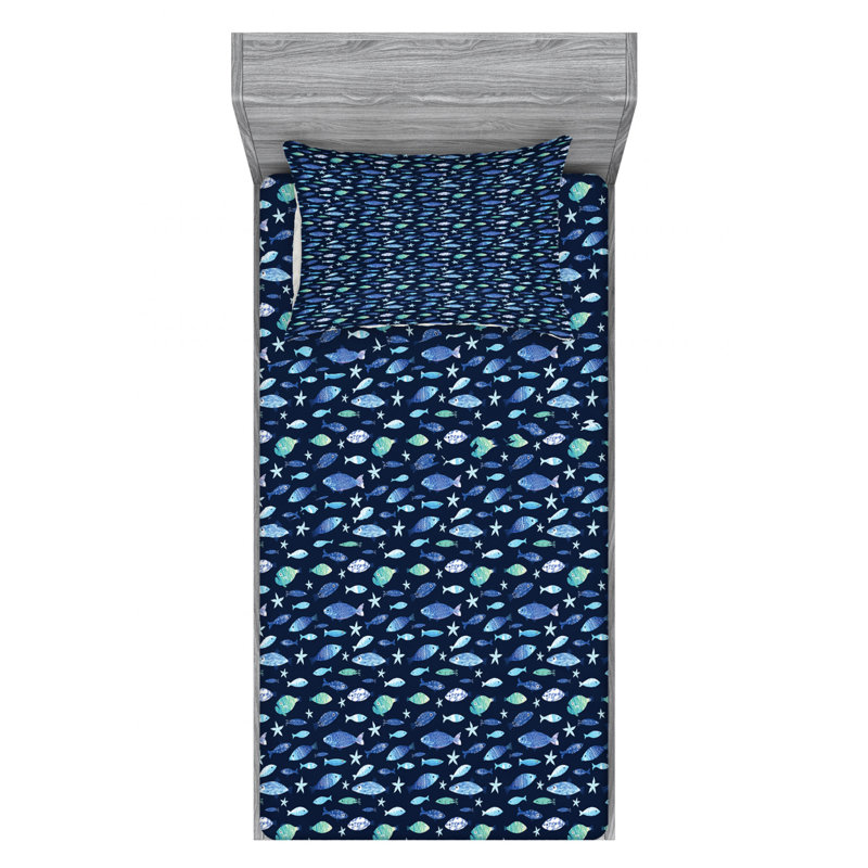 Microfiber Sheet Set, Twin Sheet Set with Fitted Sheet