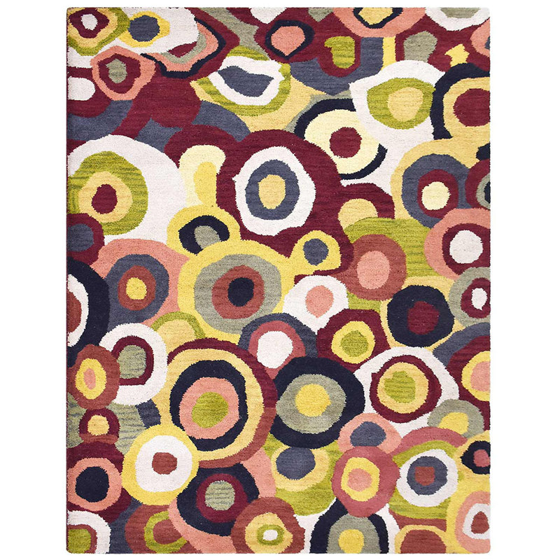 Tapis écologiques en laine touffetés à la main Jalisa, Rectangle 3 pi x 5 pi