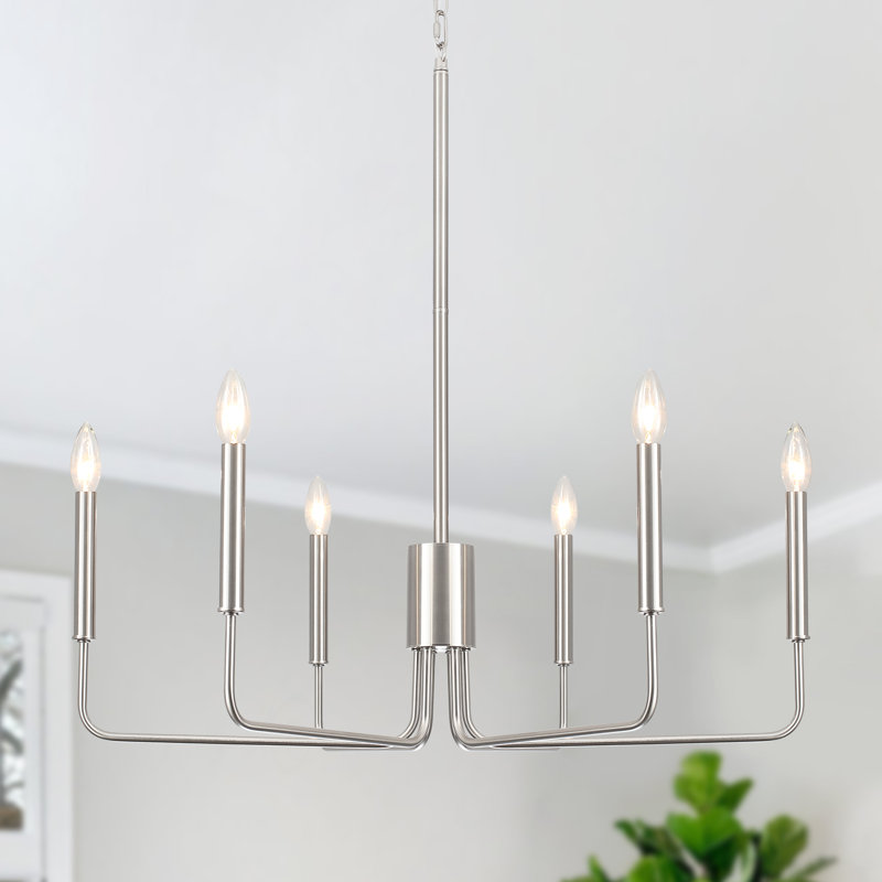 Luminaire pour îlot de cuisine de style lustre rustique classique / traditionnel à 6 lumières à intensité variable Roxsanne