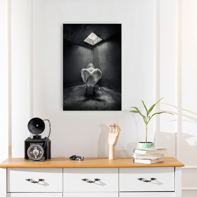 Ange à la recherche d'une architecture contemporaine abstraite et éthérée - Affiche murale, 24" H x 16" W