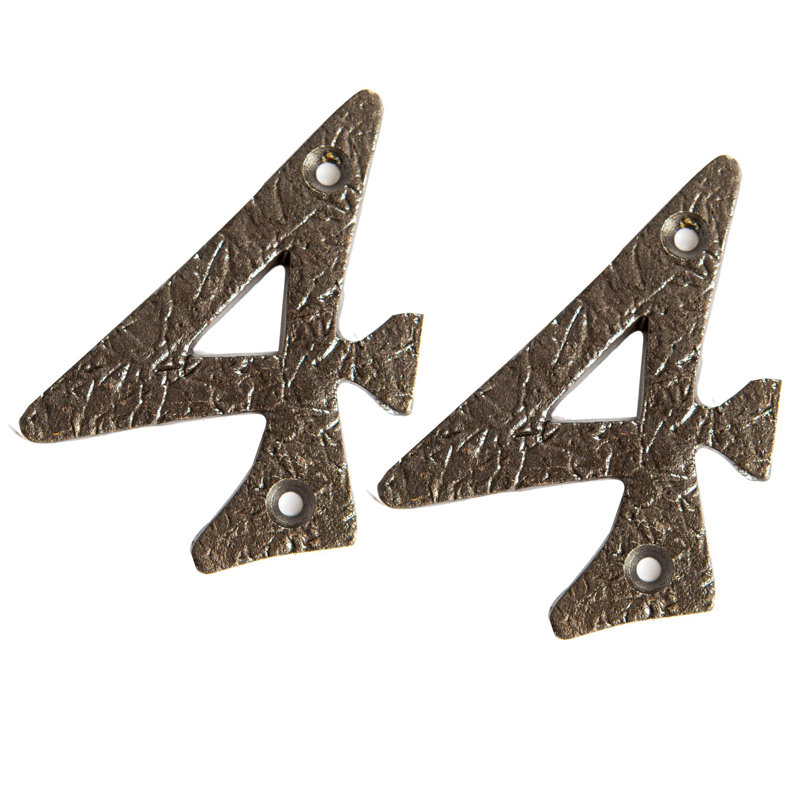 7.2cm H Iron House Number