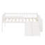 Platform Bed with Guardrail, Storage Shelf, Slide and Ladder for Kids-1056414798