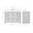 49'' Single Bathroom Vanity with White Quartz Top-93359252