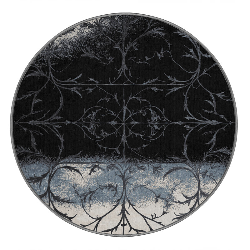 Onyx Frost Rug, Round 7'