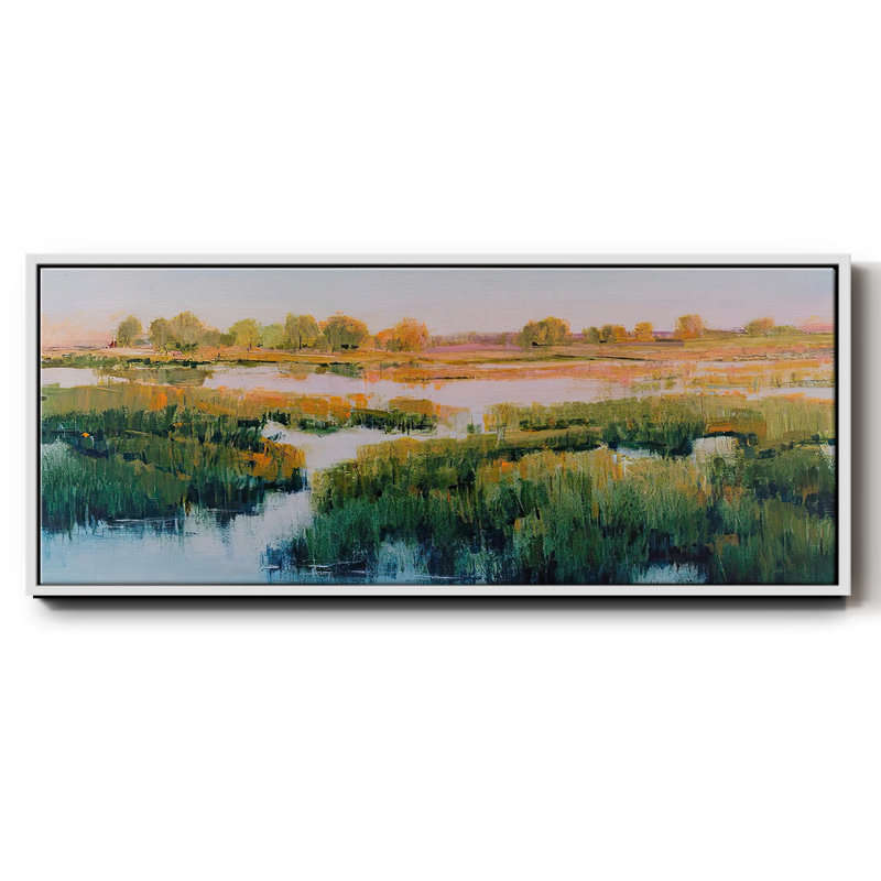 Marshland View II - toile encadrée, H 20 po x l 50 po