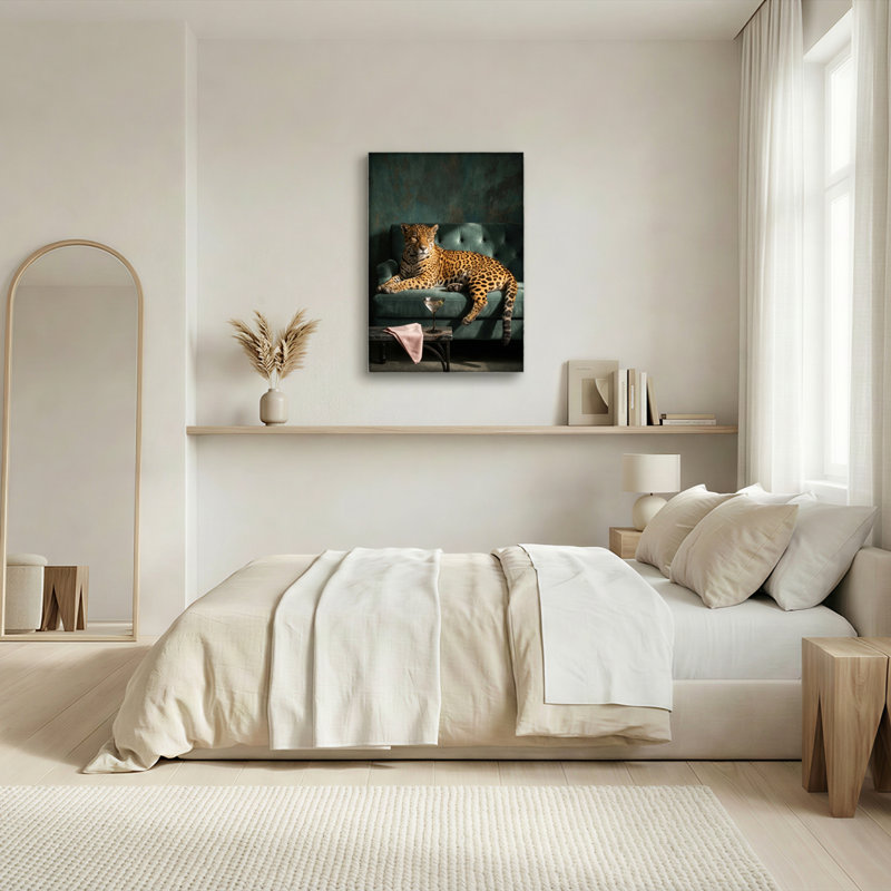 Ensemble de 1 tableau sur toile représentant un canapé léopard, 40"H x 28"W, Wrapped Canvas