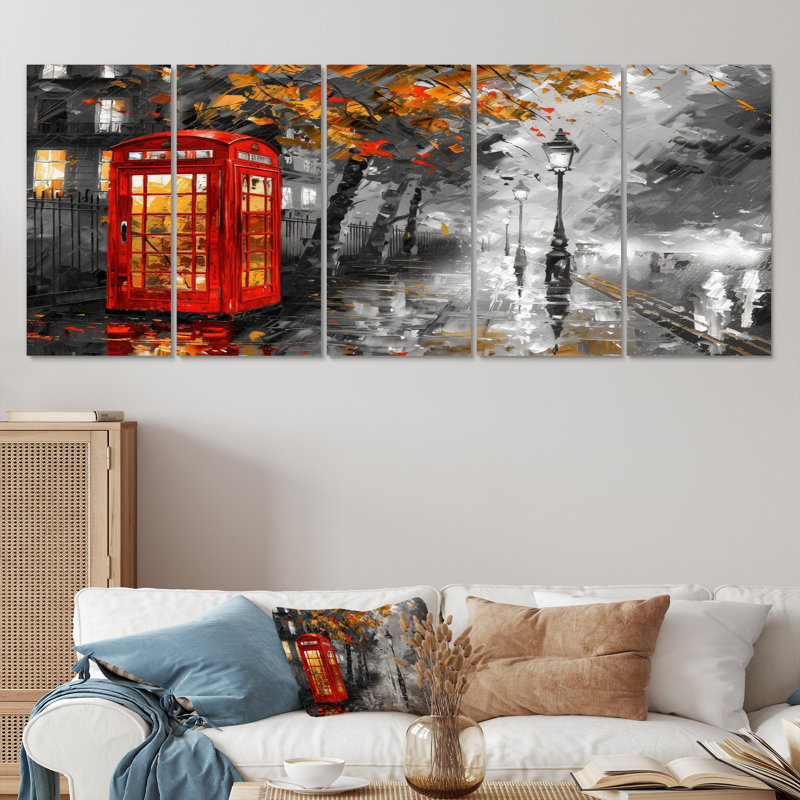 Victoire - Ensemble de décoration murale cabine téléphonique, H 28 po x l 60 po