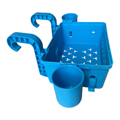 Panier de rangement piscine près du sol avec porte-gobelet suspendu