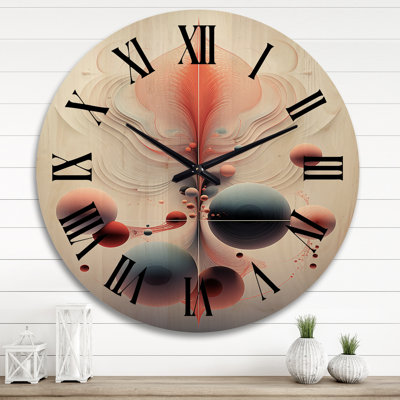 Horloge murale en bois massif Sadira