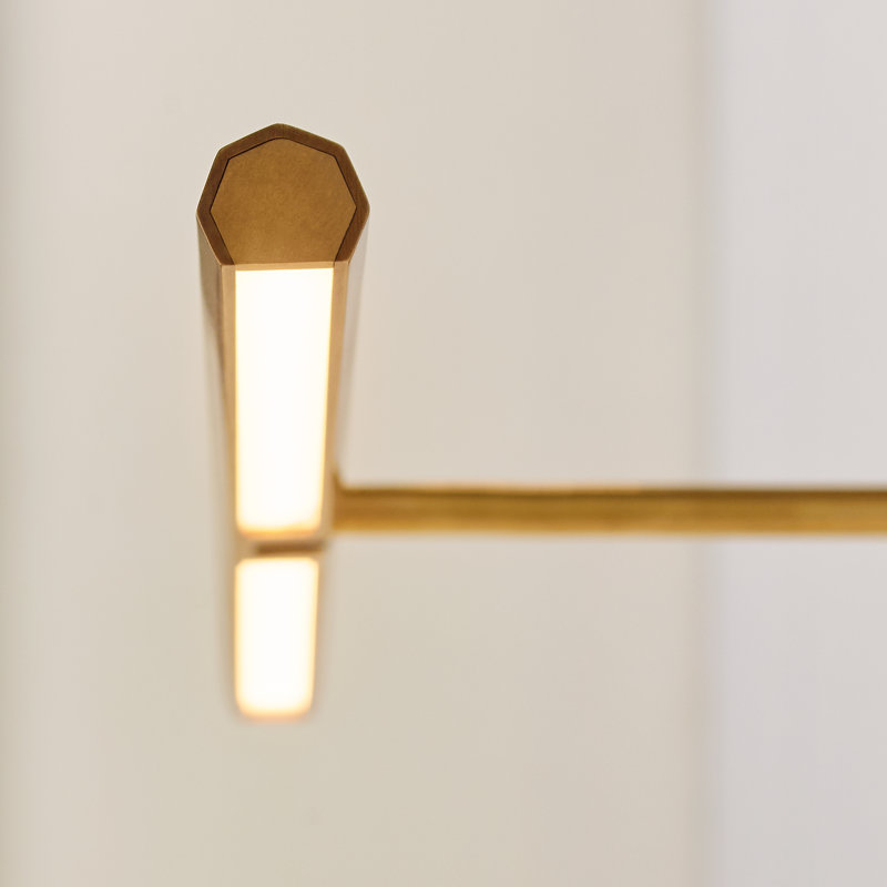 Plural Dimmable LED Wall Mounted Picture Light, Natural Brass