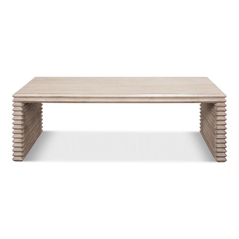 Solid Wood Coffee Table, Antique White