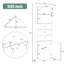 Armoire noire triangulaire pour la vie quotidienne - 3 tiroirs, tablettes réglables, rangement en métal et poignées en métal-378314075