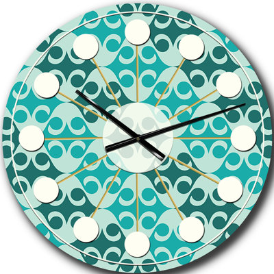 Horloge murale abstraite à motif géométrique rétro VI - Mid-Century