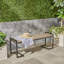 Banc industriel en bois et métal-1267031339