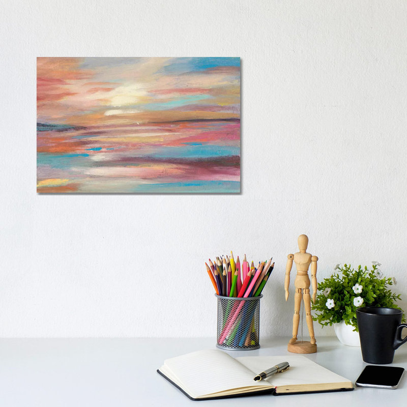 Sunset Light IV by Jennifer Goldberger - Wrapped Canvas Painting, 20.32 cm H x 30.48 cm W