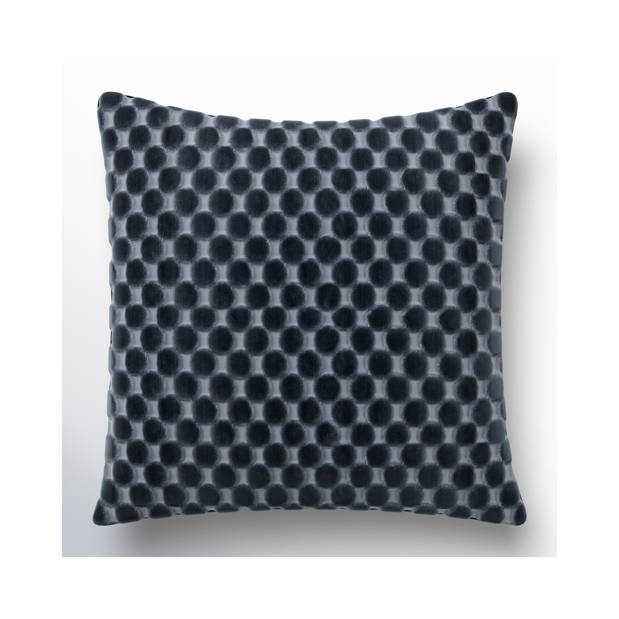 Nirvan Velvet Dot Throw Pillow, Blue, Square 22", Feather