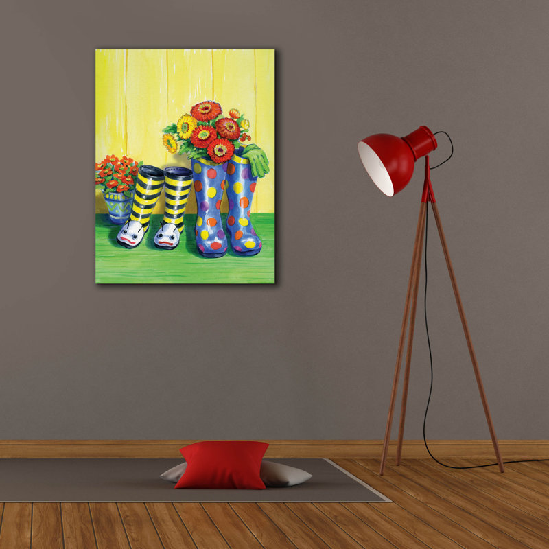  «Happy bottes» par Geraldine Aikman, art mural sur toile, 26 po x 34 po, H 34 po x l 26 po
