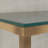 Sawin Glass Top Metal Base Writing Desk