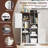 47" Farmhouse Bookshelf With Barn Doors-2012668012