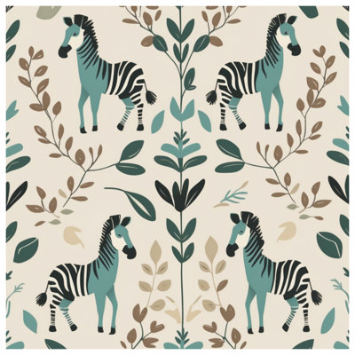 Zebra Leaf Pattern Wall Tapestry - Zebra Wall Decor