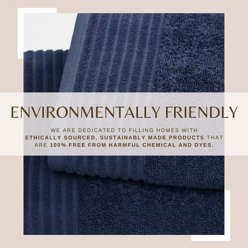 Midnight Blue Cotton 6-Piece Towel Set
