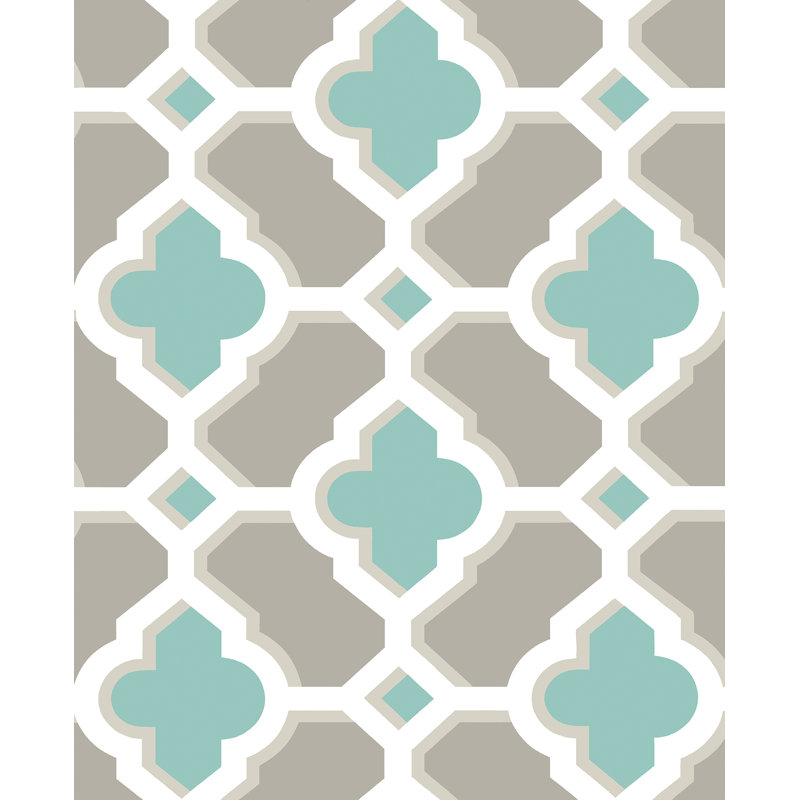 Rouleau de papier peint L 33 pi x l 20,5 po Ryker, Turquoise