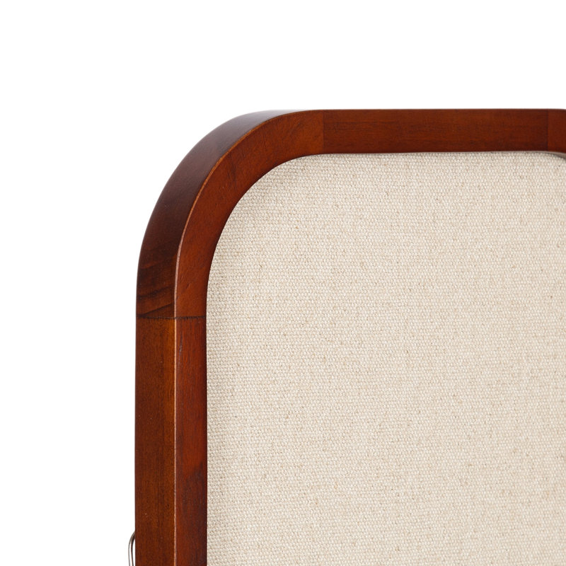 Panneau rectangulaire arrondi en bois, Bois brun foncé