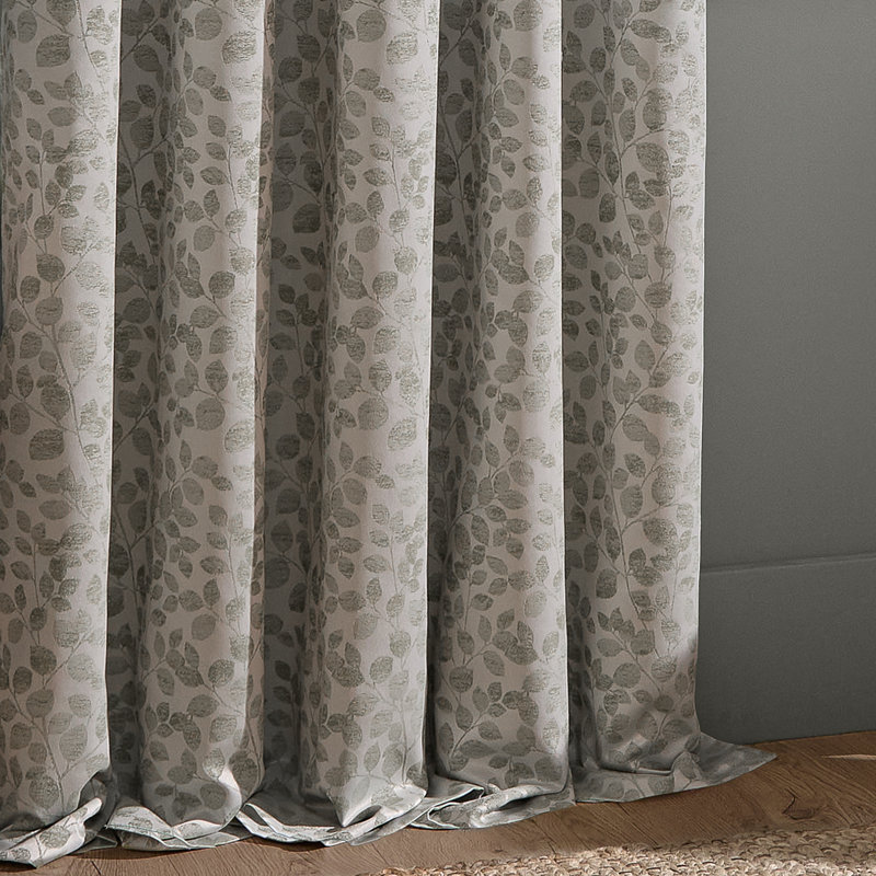 Room Darkening Curtain Panel Pair, 229cm Width x 137cm Drop, Grey