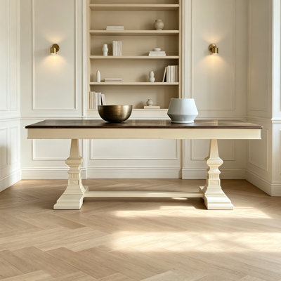 Grand bureau haut de gamme en bois massif de style américain