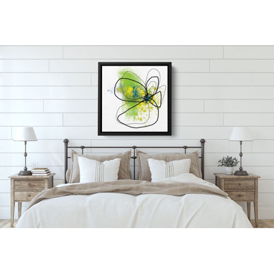 «Citron Petals» par Jan Weiss, reproduction d'art sur toile Green Floral Abstract