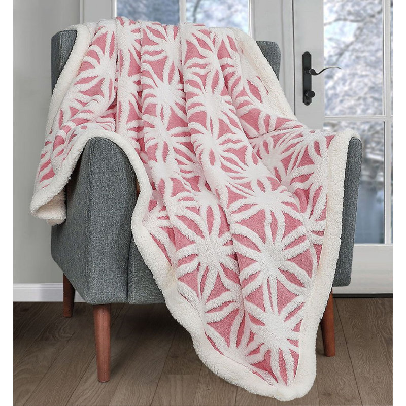 Balthasar Throw Blanket, W150 x L200cm, Coral Pink