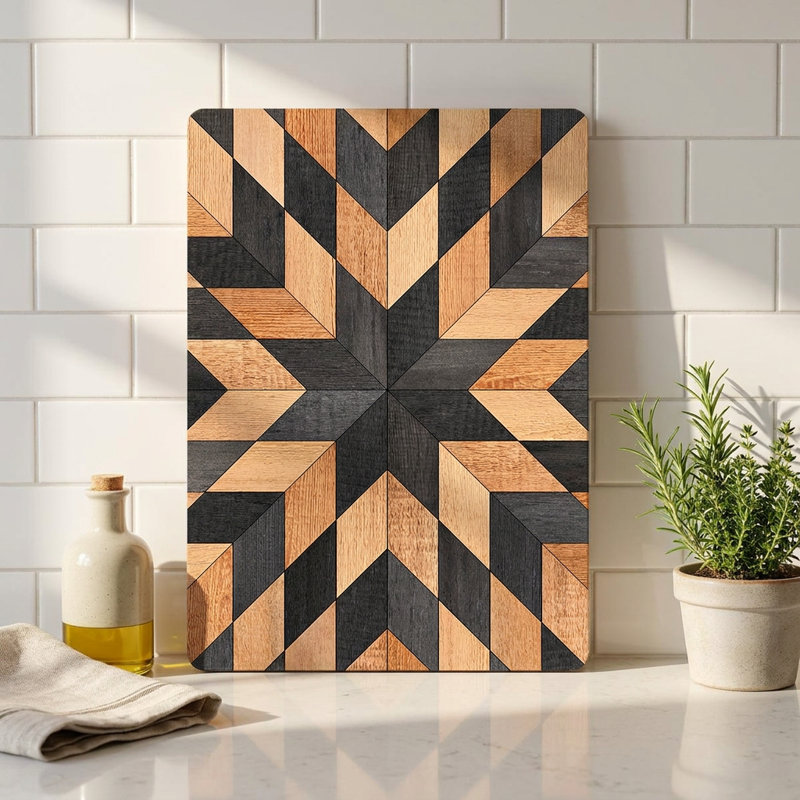 North Star Geometric Pattern Cutting Board