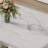 Modern Faux Marble Rectangular Dining Table With Pedestal Base