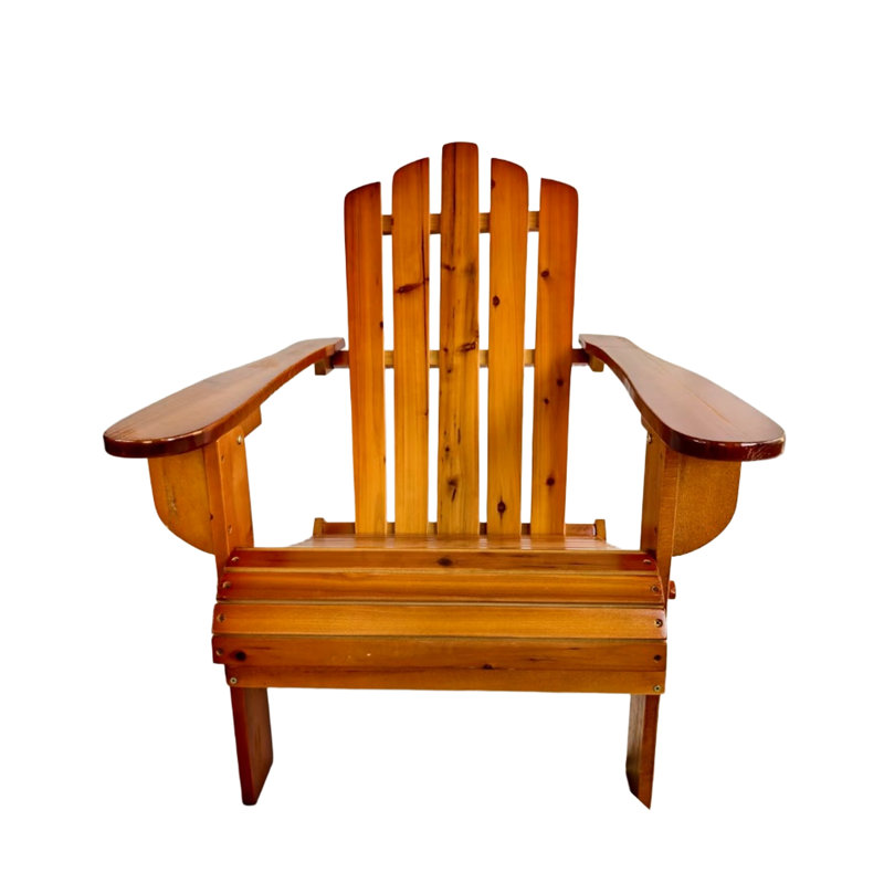 Chaise confortable en bois pliable pour l'extérieur avec siège incliné emblématique, accoudoirs larges, couleur populus en chêne, processus d'assemblage facile, capacité de poids de 250 lb, idéale pour la terrasse, au bord de la piscine