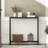 Narrow Console Table, 2-Tier Small Sofa Table, 29.5" Thin Entryway Table, Behind Couch Table With Shelves, Industrial Hallway Table, Black