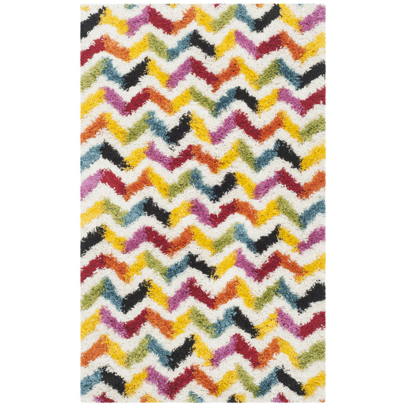 Annie Chevron Hand Woven Area Rug, Rectangle 91 x 152 cm