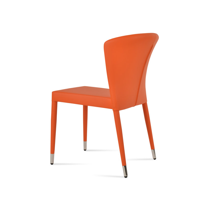 Chaise de salle à manger rembourrée avec anneau Capri, Orange