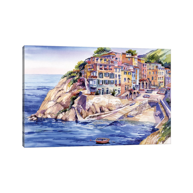 Riomaggiore Italy by Bill Drysdale - Wrapped Canvas Rectangle Print, 30.48 cm H x 45.72 cm W
