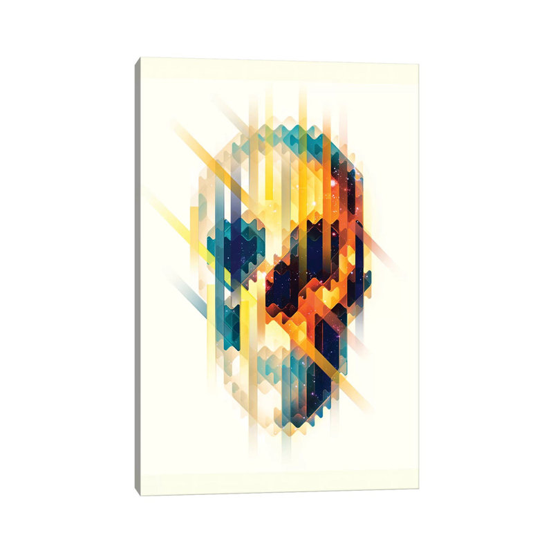 Lava Skull Portrait by Ali Gulec - Wrapped Canvas Print, 20.32 cm H x 30.48 cm W x 1.91 cm D
