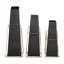 Ensemble de 3 vases de table en métal noirs